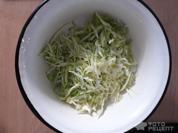 Рецепт: Зеленый омлет — с капустой.