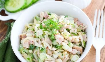 Если надоели оливье и шуба: салат с курицей и сыром