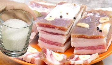 Соленое сало с сахаром