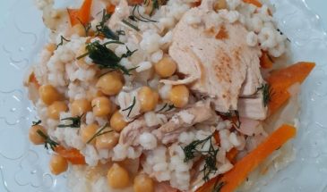 Рецепт: Плов с нутом и перловой крупой — В казане с индейкой, оригинальный рецепт восточного плова с нутом