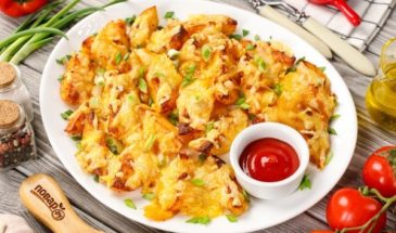 Картофельные дольки с сыром в духовке