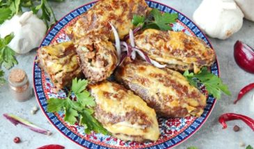 Кеббе с сырно-грибной начинкой