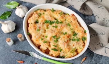 Курица с картошкой и цветной капустой в духовке