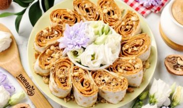 Лаваш со сгущенкой