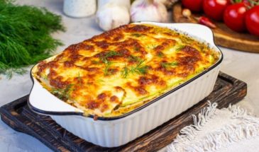 Лазанья из кабачков с грибами