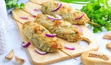 Люля-кебаб из куриного фарша в духовке