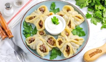 Манты с фаршем из говядины с бараниной