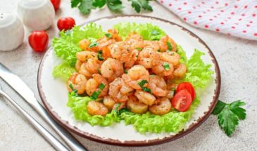 Очищенные креветки «Фламбе»