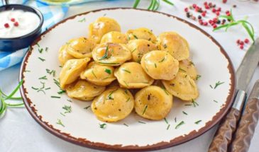 Пельмени жареные на растительном масле