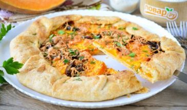 Пирог с тыквой открытый