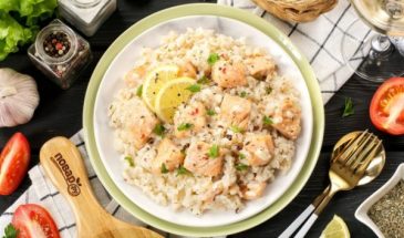 Ризотто с форелью