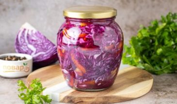 Салат из краснокочанной капусты на зиму