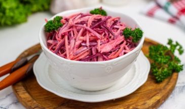 Салат из свеклы и моркови с сыром