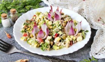 Салат «Лилии» с языком