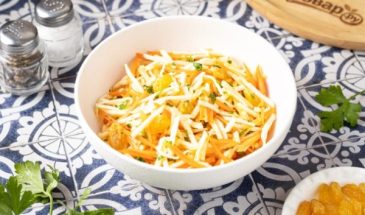 Салат с морковью, сельдереем и изюмом