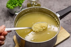 Суп-пюре из чечевицы с беконом