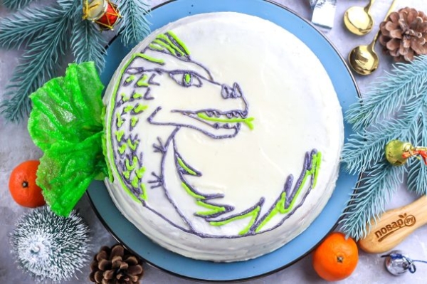Торт «Дракон» на Новый год