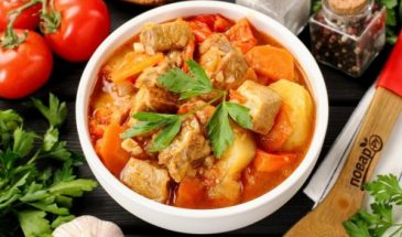 Тушёная картошка с мясом и овощами