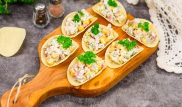 Закуска на чипсах на праздничный стол