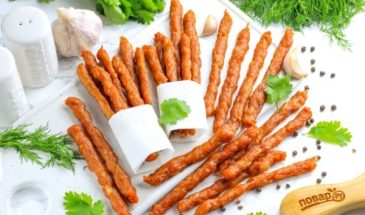 Закусочные колбаски «Джерки» из свиного фарша