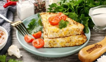 Запеканка из цветной капусты на сковороде